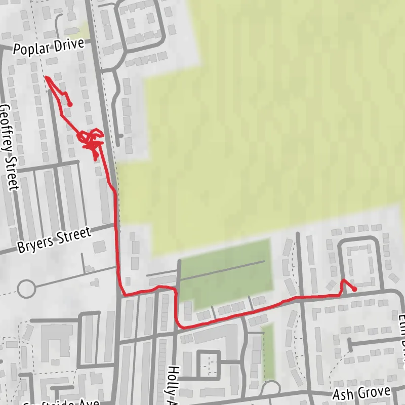 A map preview of the recording Hike from South Shields.
