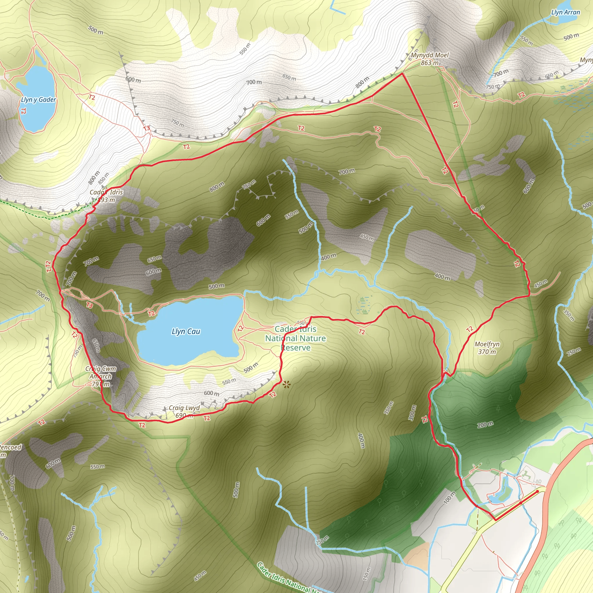 Cadair Idris from Minffordd (32) mobile static map