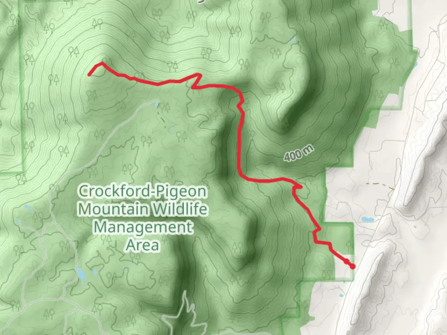 An image depicting the trail Pocket Loop and Chamberlain Trail and its surrounding area.