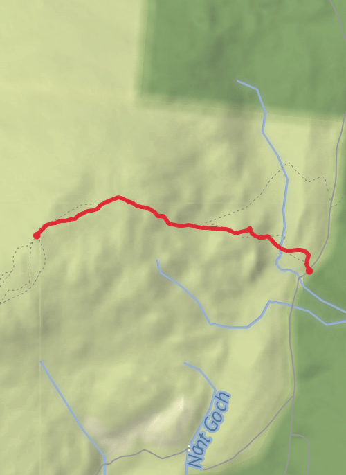 Hike on Rhobell Fawr mobile static map