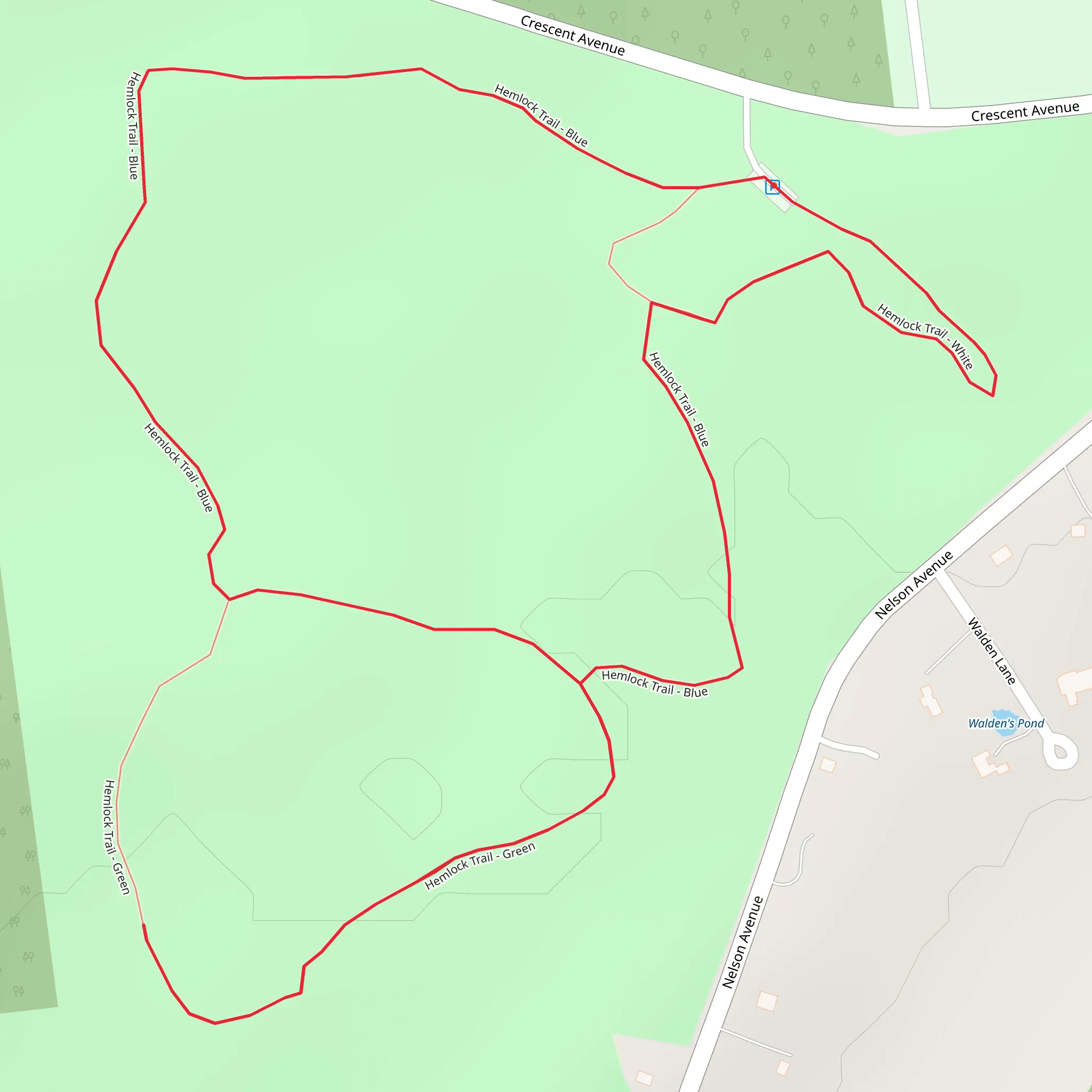 Hemlock Loop Trail mobile static map