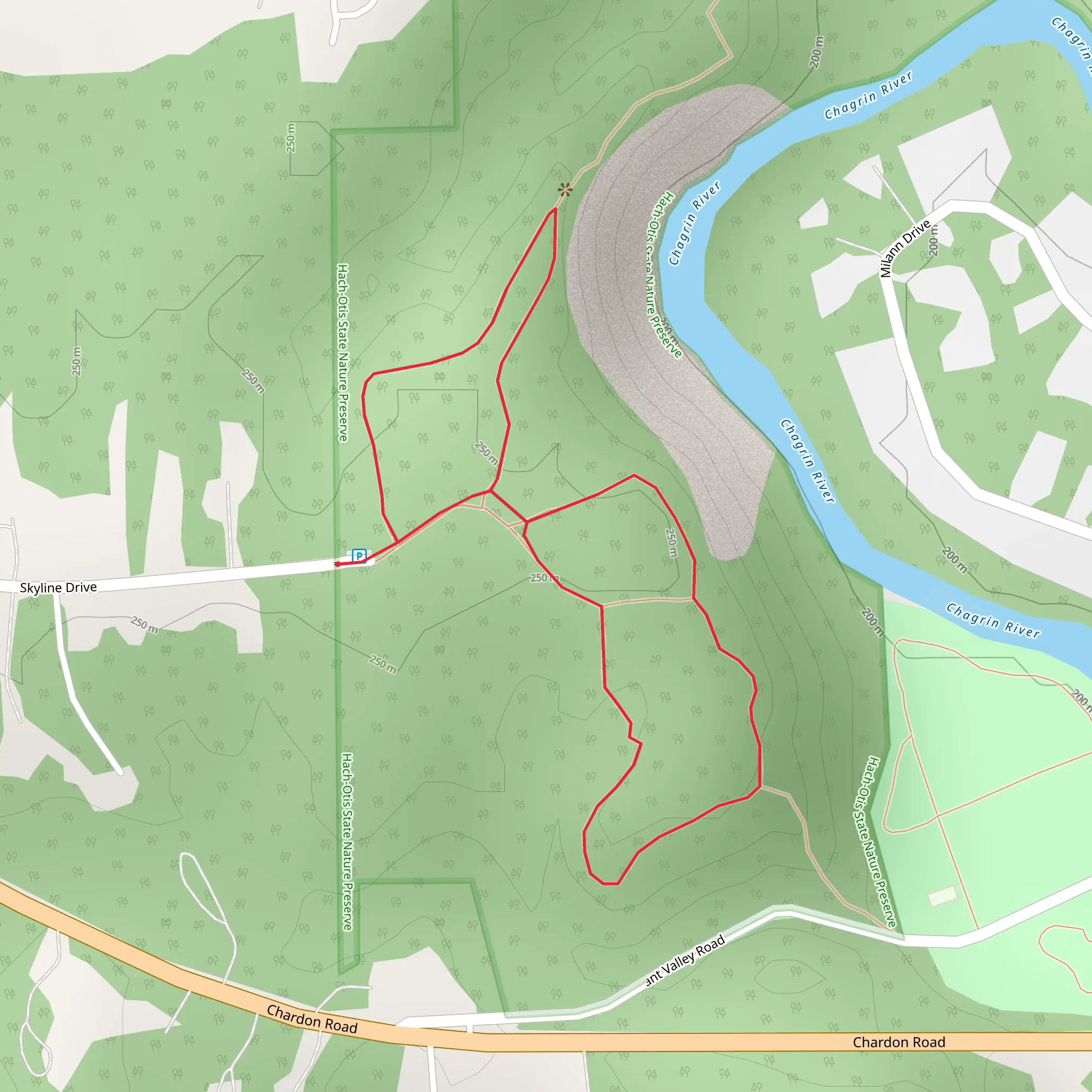 Skyline Drive Loop mobile static map