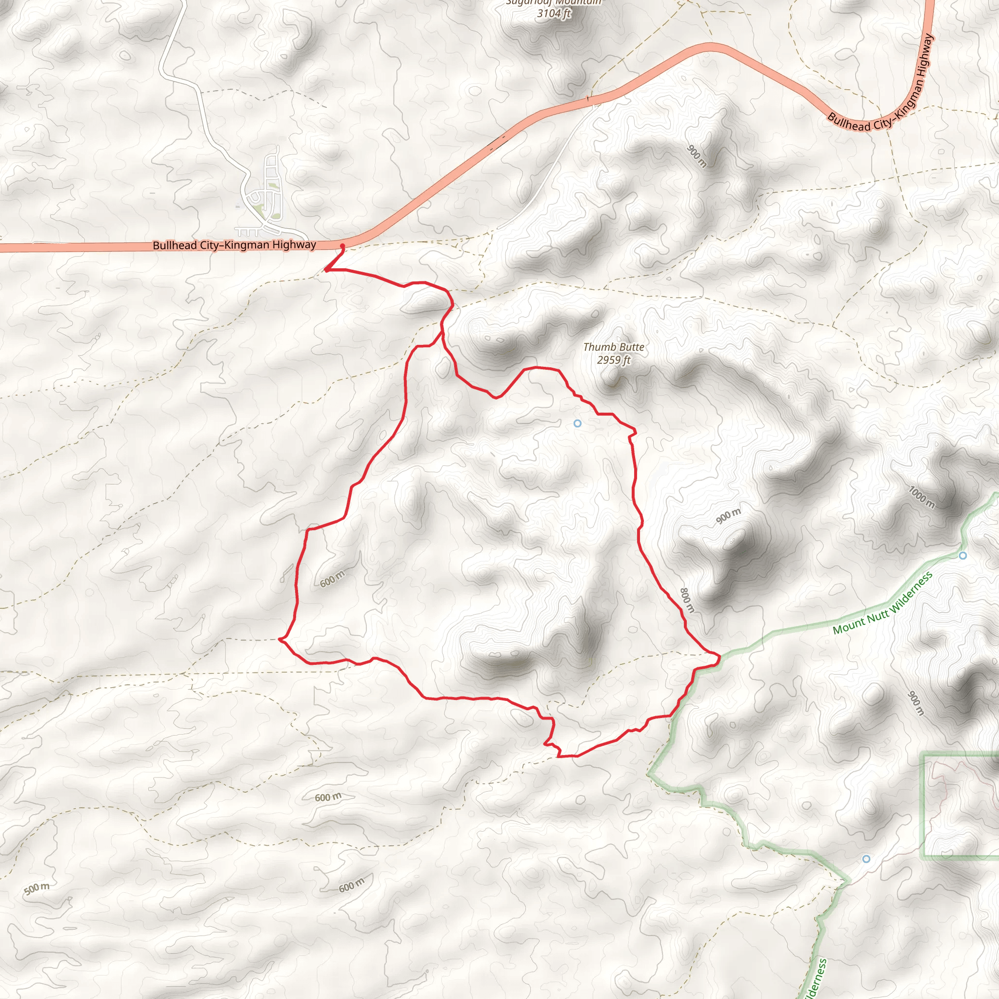 Buck Wash Road Loop - North mobile static map