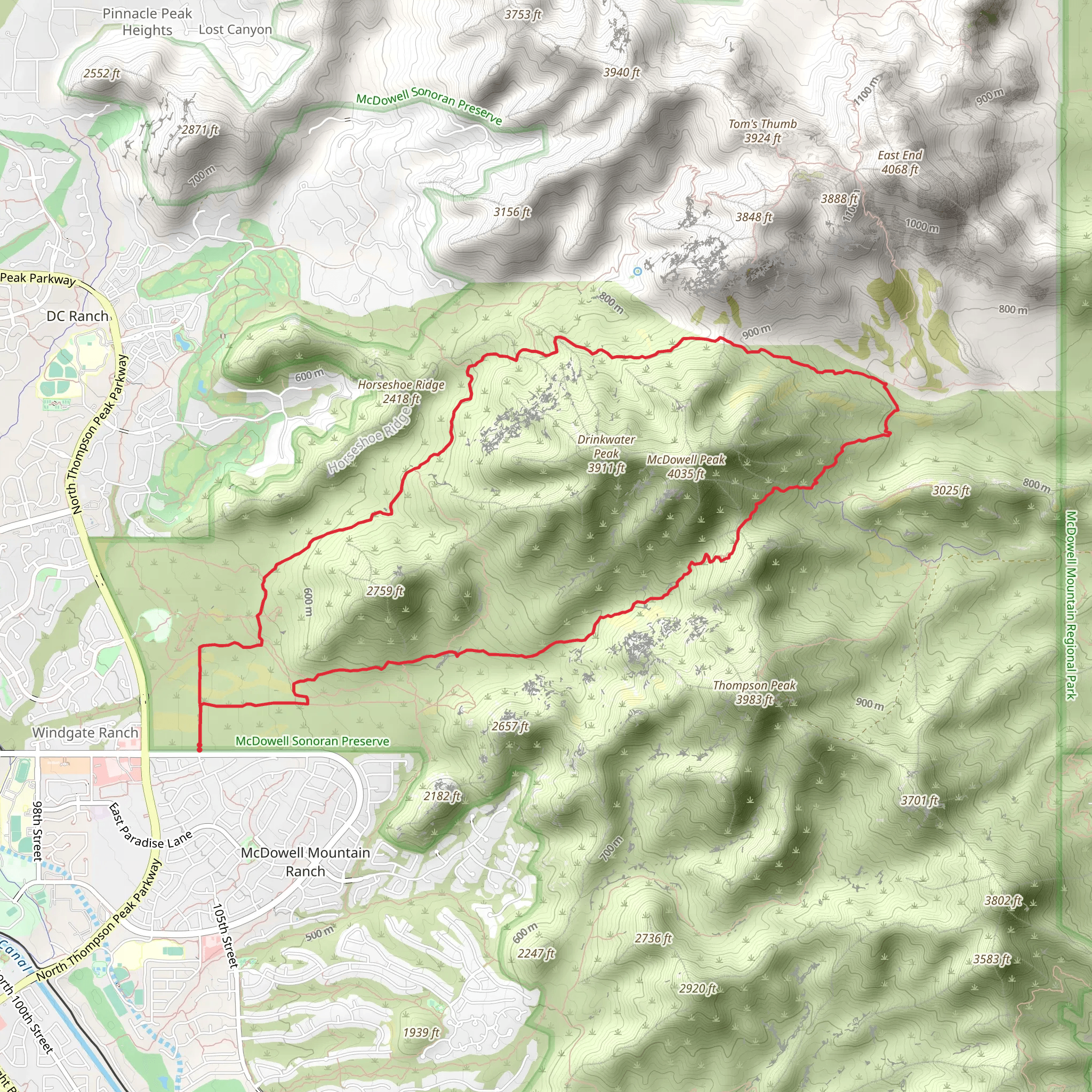 Bell Pass and Windgate Pass Loop Trail mobile static map