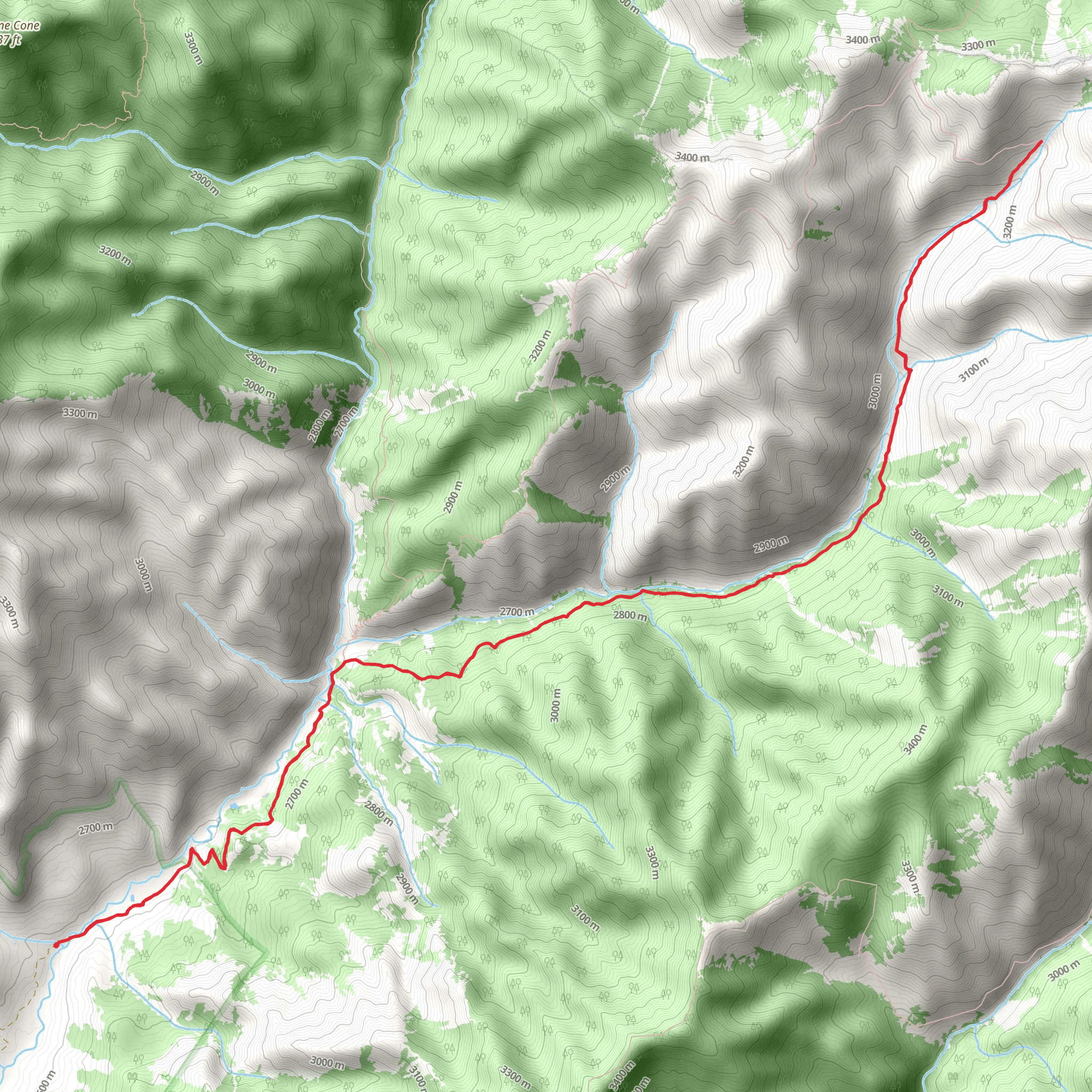 East Soap Trail via Soap Creek Trail mobile static map