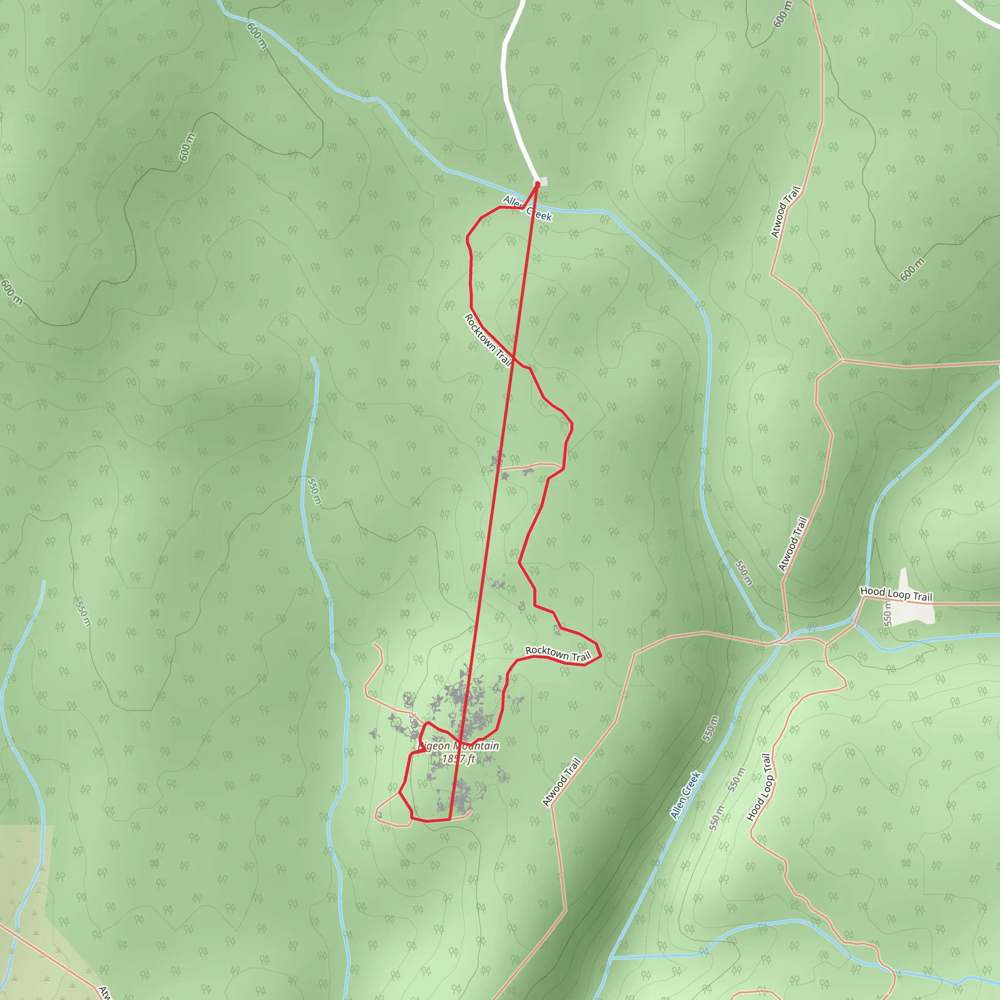 Pigeon Mountain mobile static map