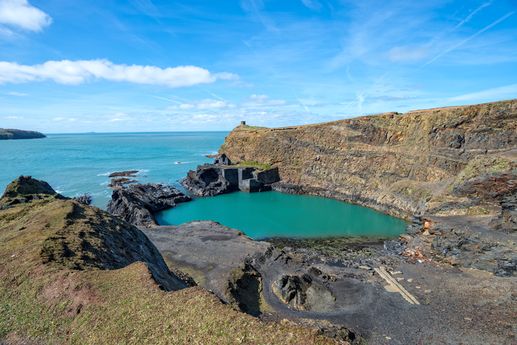 Porthgain and Blue Lagoon from Abereiddy
