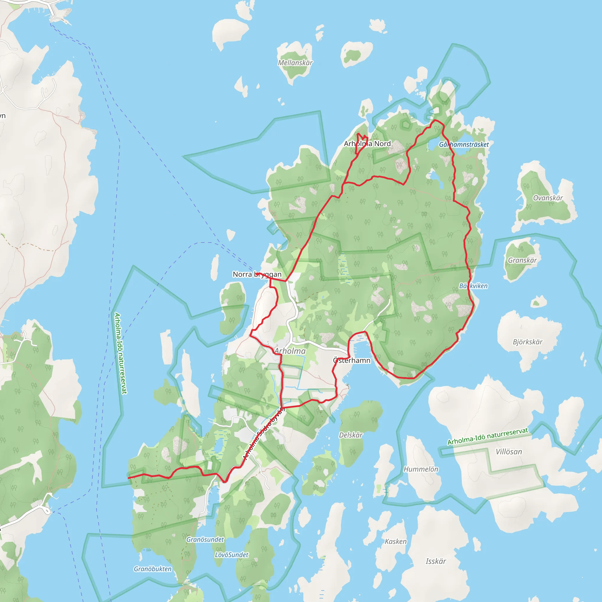 Stockholm Archipelago Trail - Arholma mobile static map