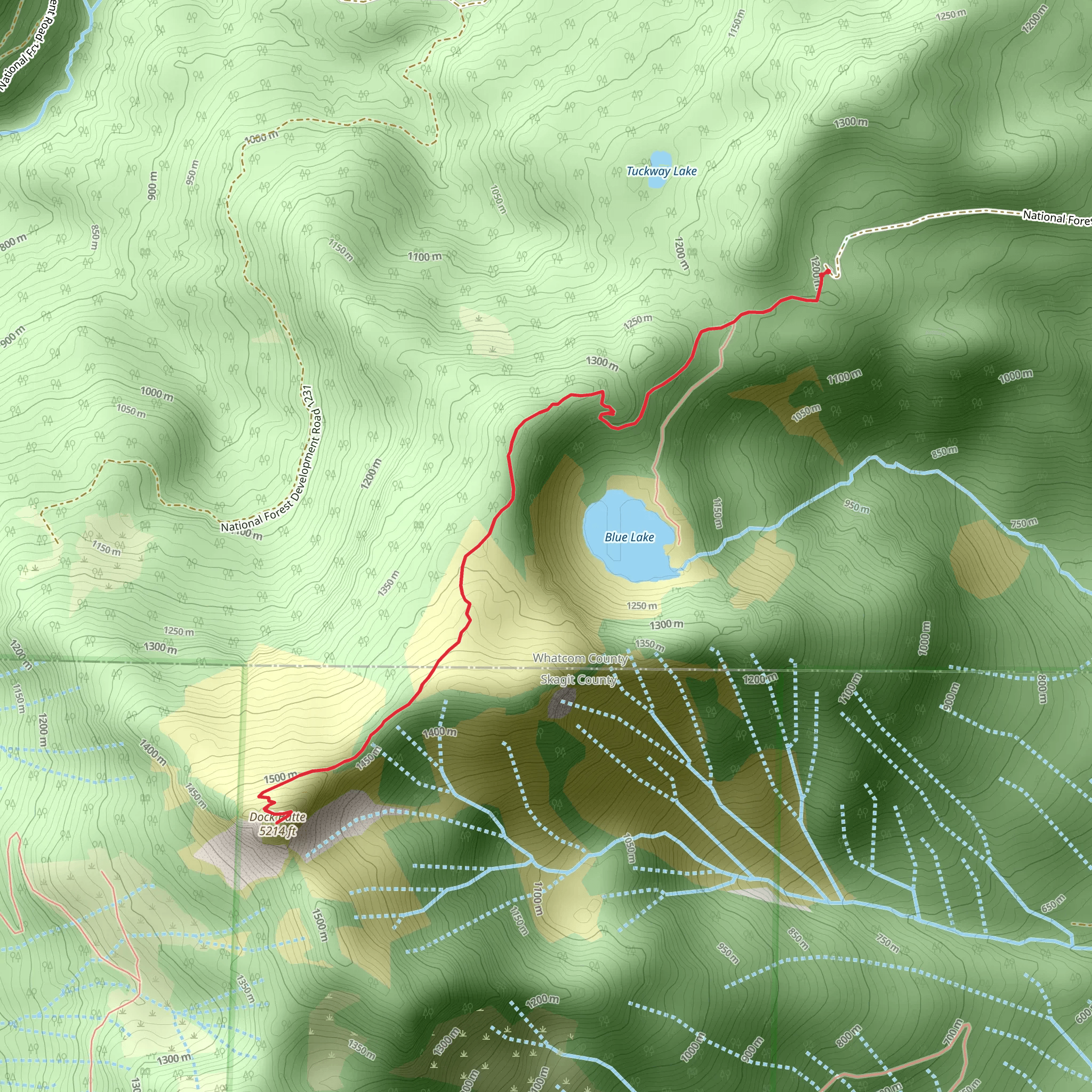 Dock Butte Trail mobile static map