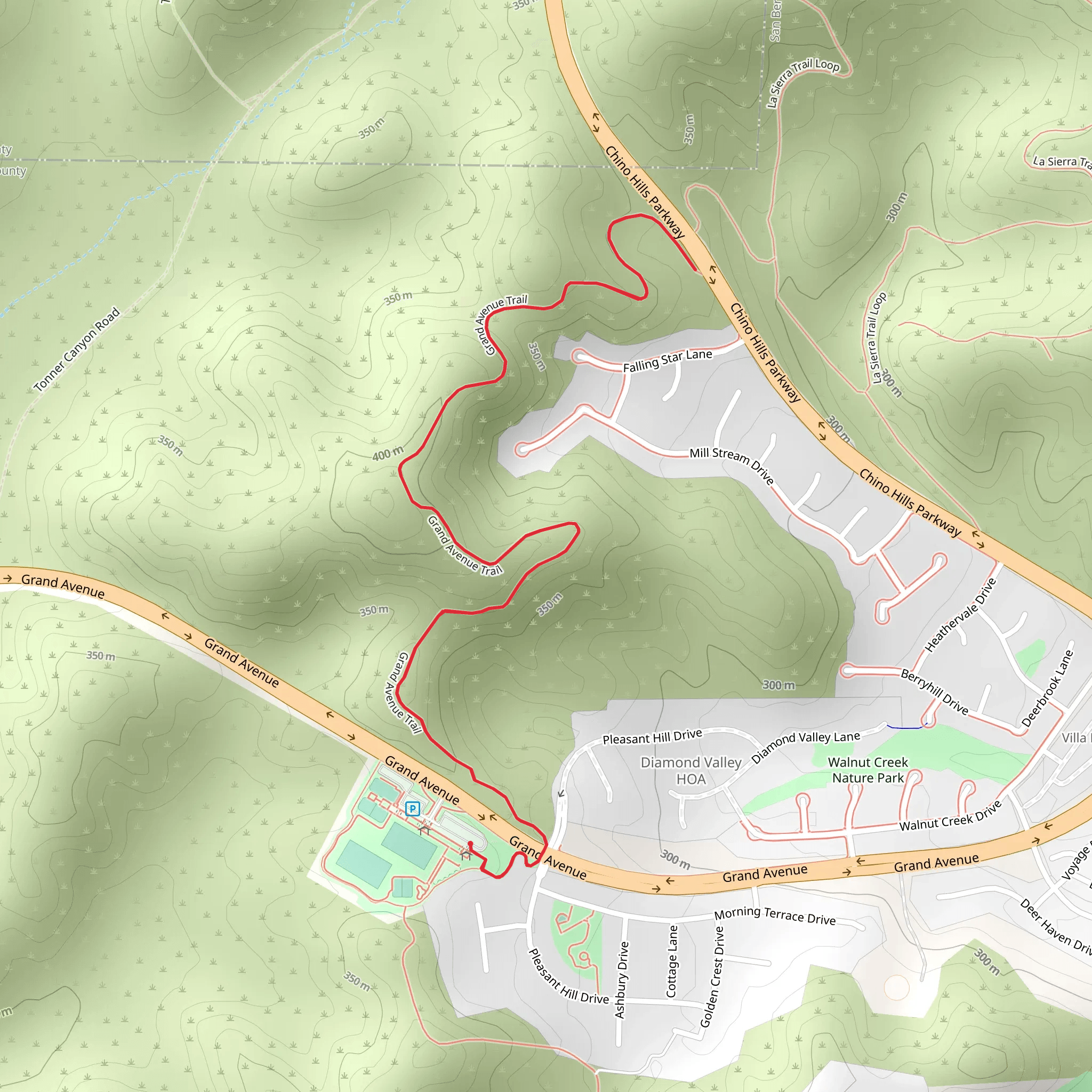 Grand Avenue Trail mobile static map