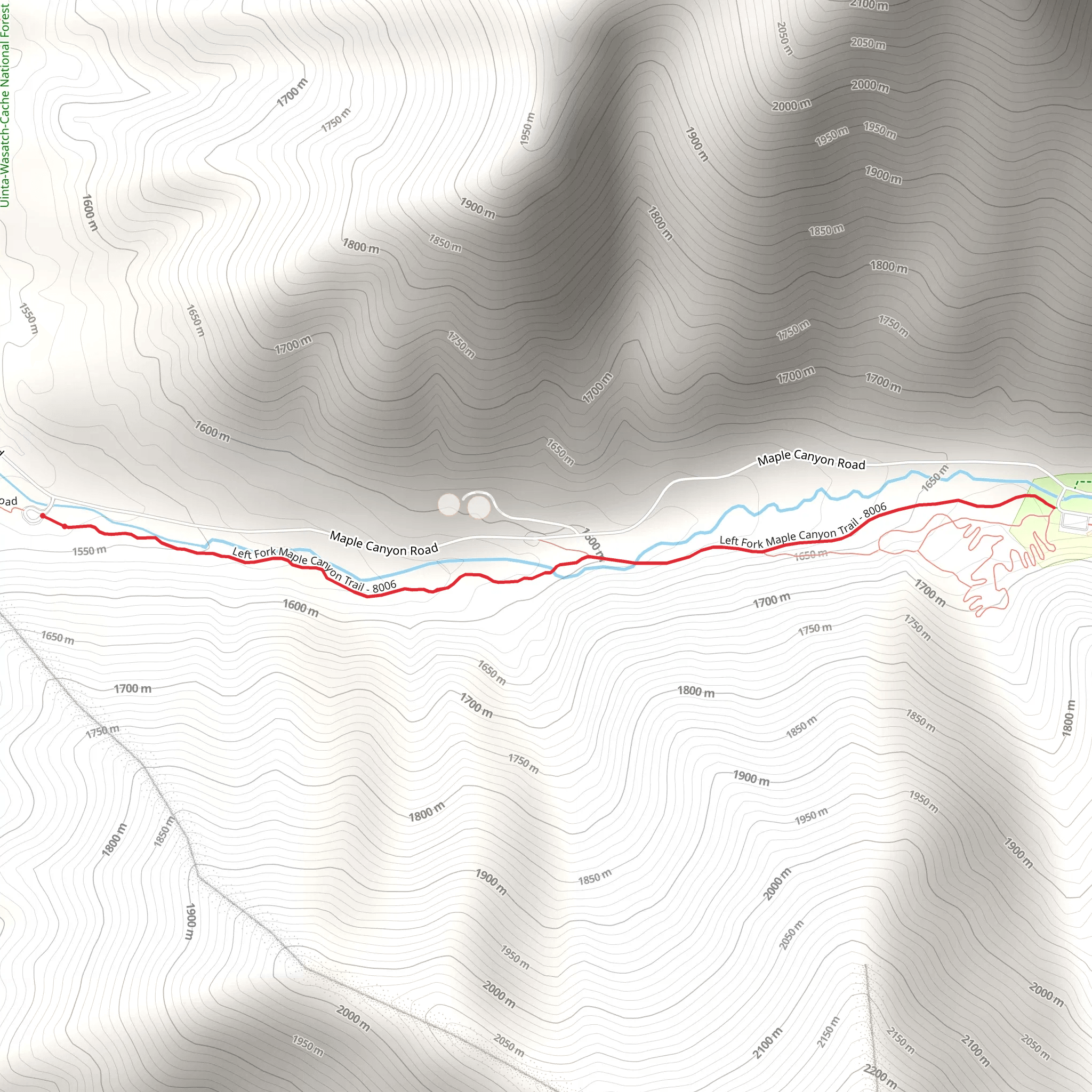Left Fork Maple Canyon mobile static map