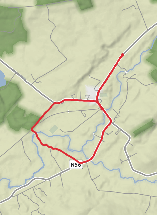 Hike from Stranaglogh mobile static map