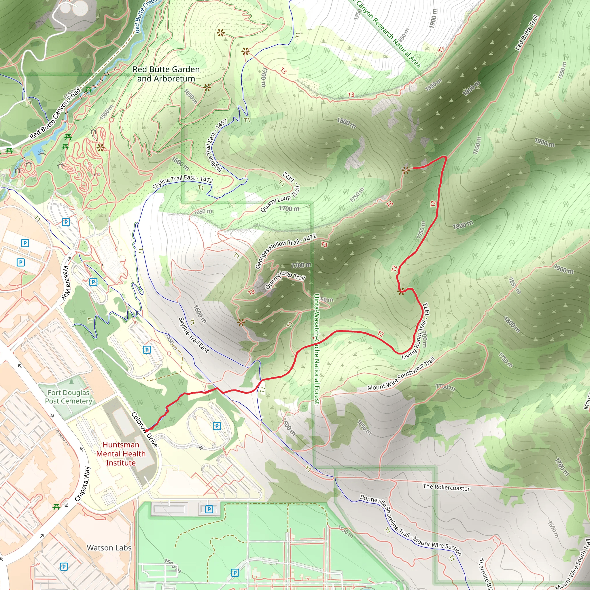 Living Room Trail mobile static map