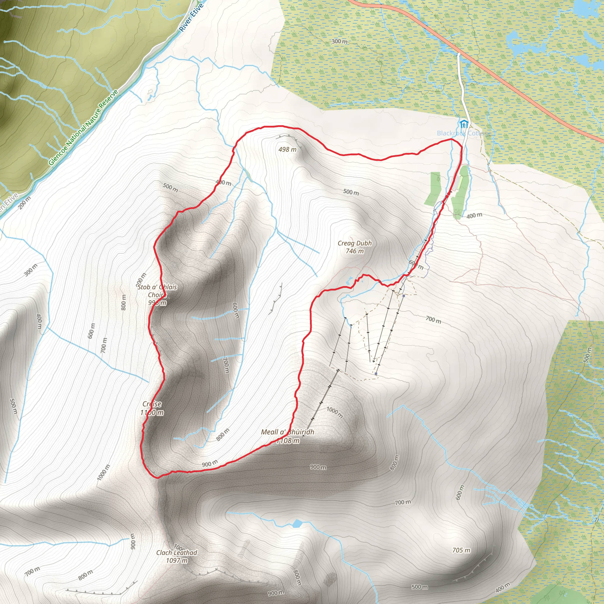 Sron na Creise Loop mobile static map