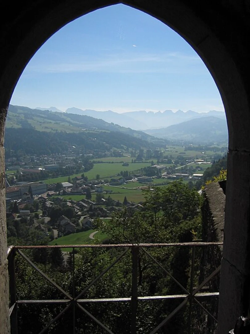 An image depicting the trail The Columban Way in Switzerland Austria and its surrounding area.