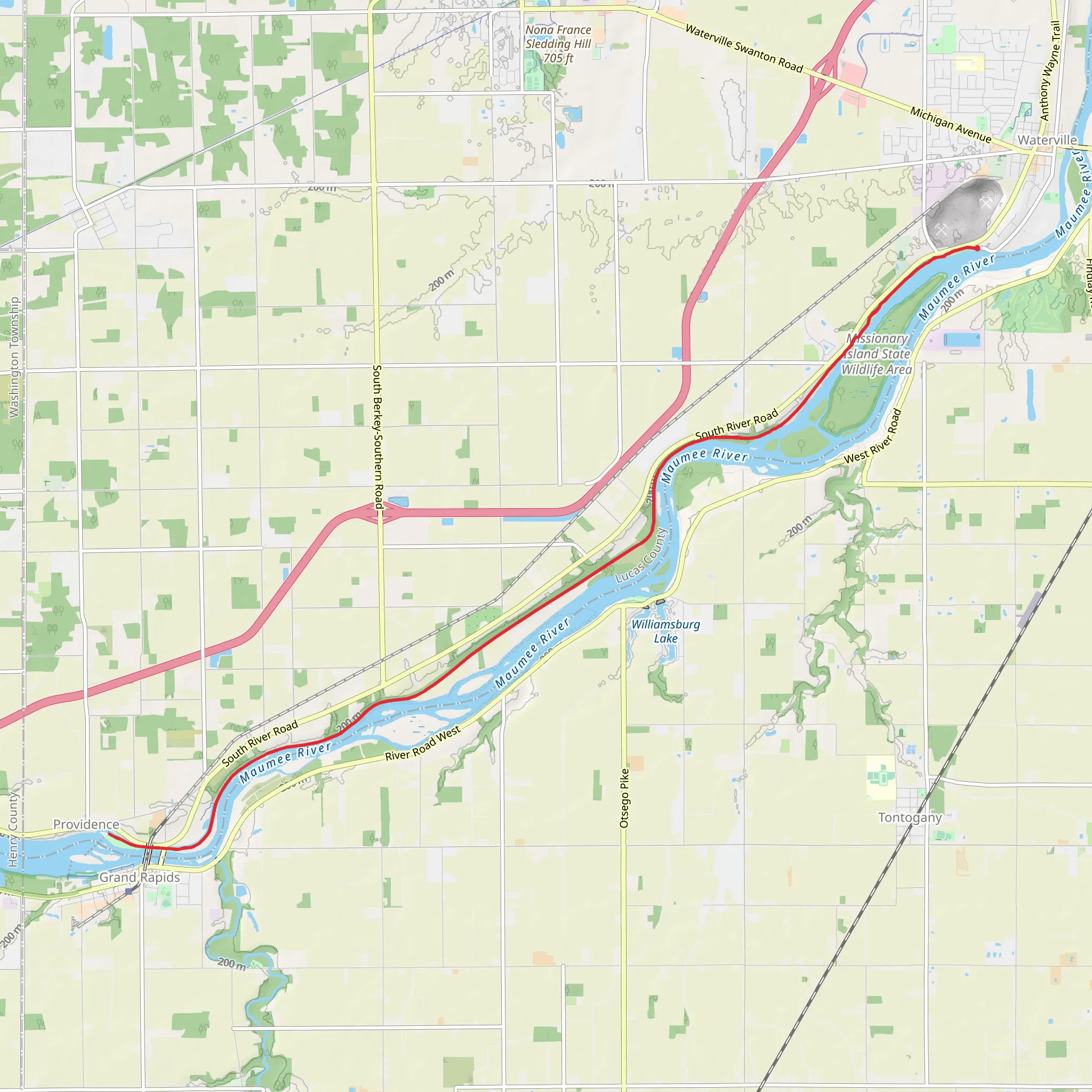 Towpath Trail - Waterville mobile static map