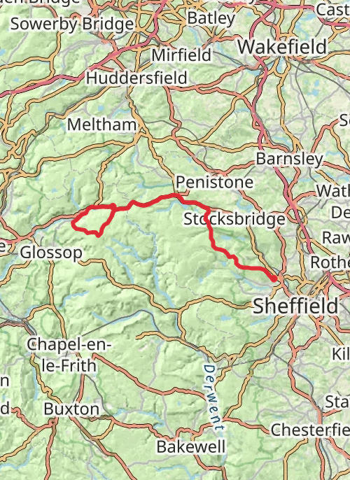 High Peak Walking mobile static map