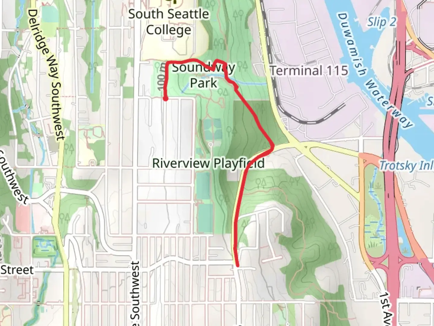 An image depicting the trail Soundway Park Walk and its surrounding area.