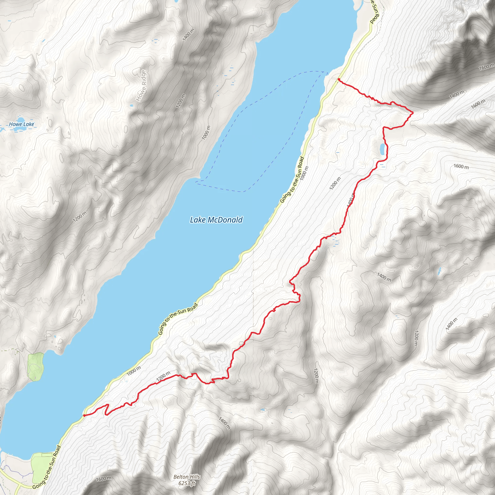 Fish Lake via Snyder Ridge mobile static map