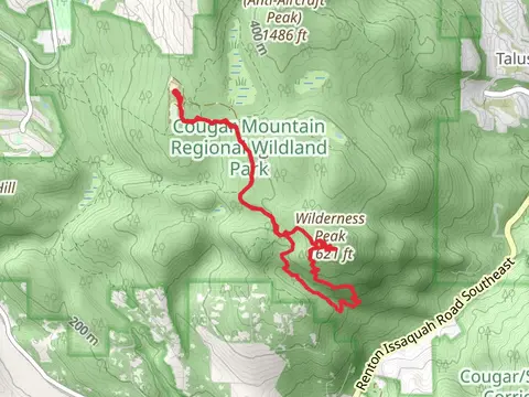 Shy Bear Trail, Wilderness Cliffs Trail and Whittaker Wilderness Peak Trail