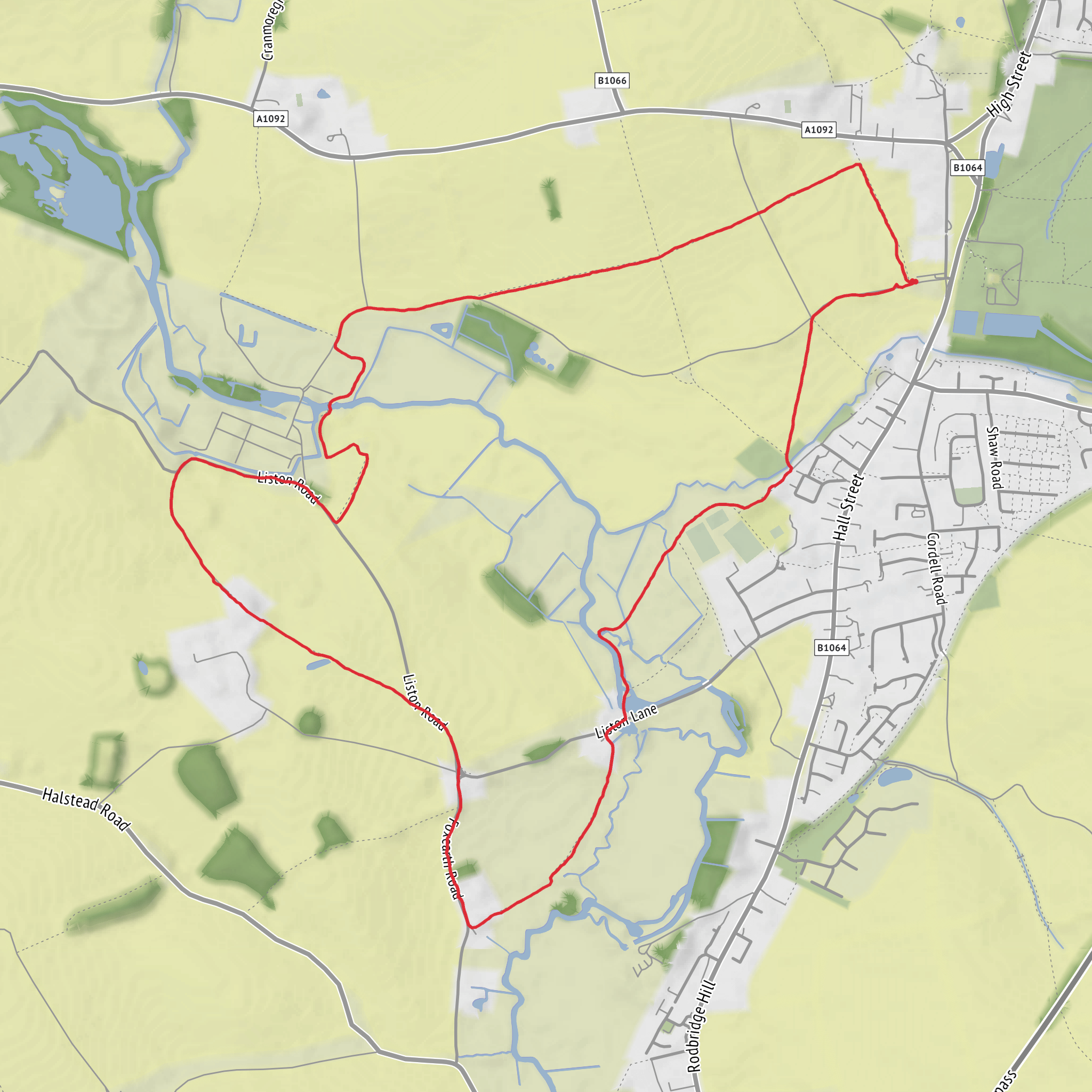 Long Melford Circular mobile static map