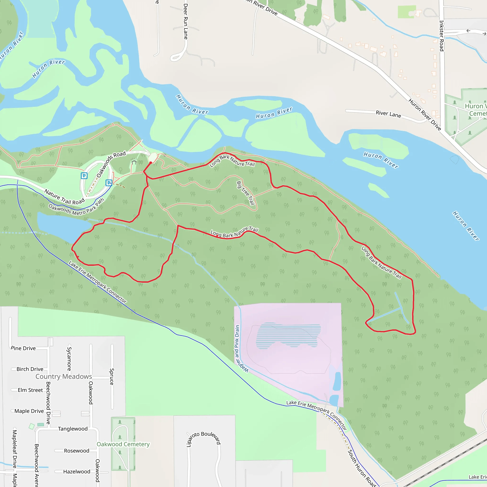 Long Bark Nature Trail Loop mobile static map