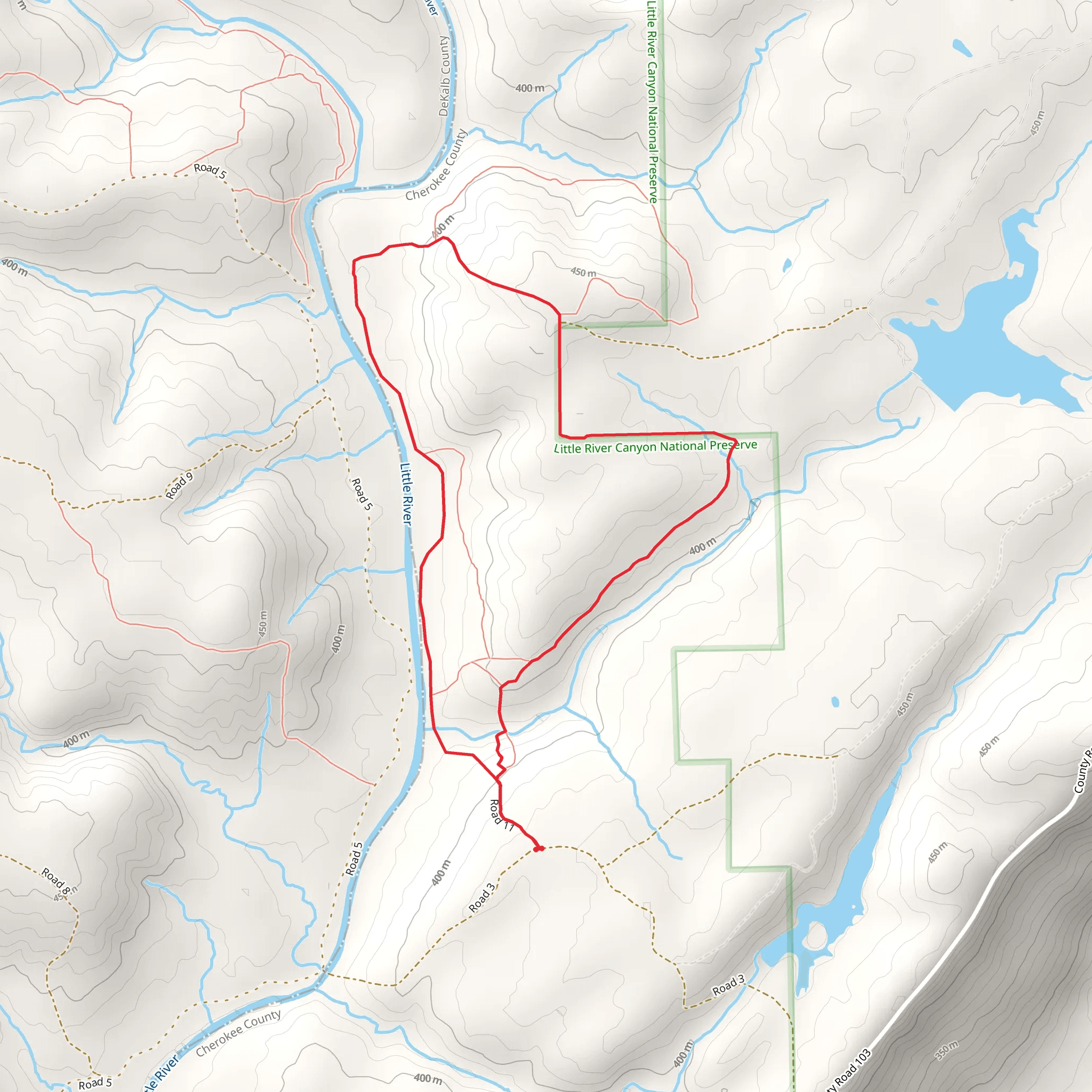 Northeast Loop Trail mobile static map