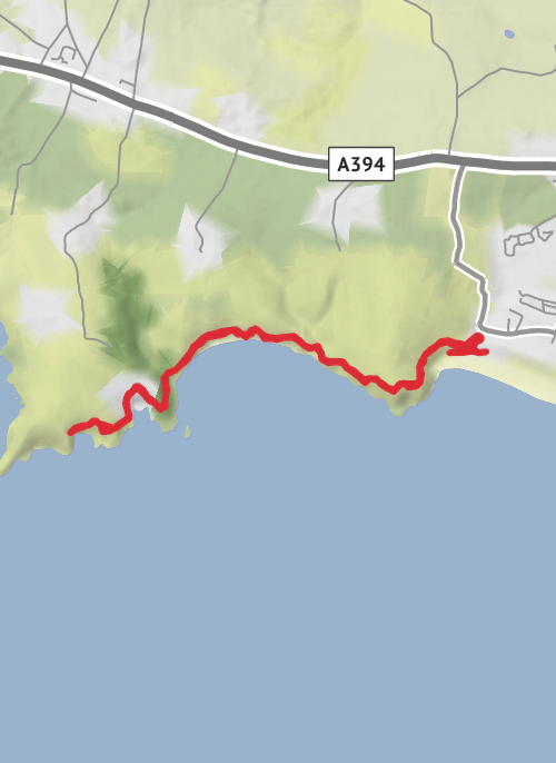 Hike on Marazion to Praa Sands mobile static map