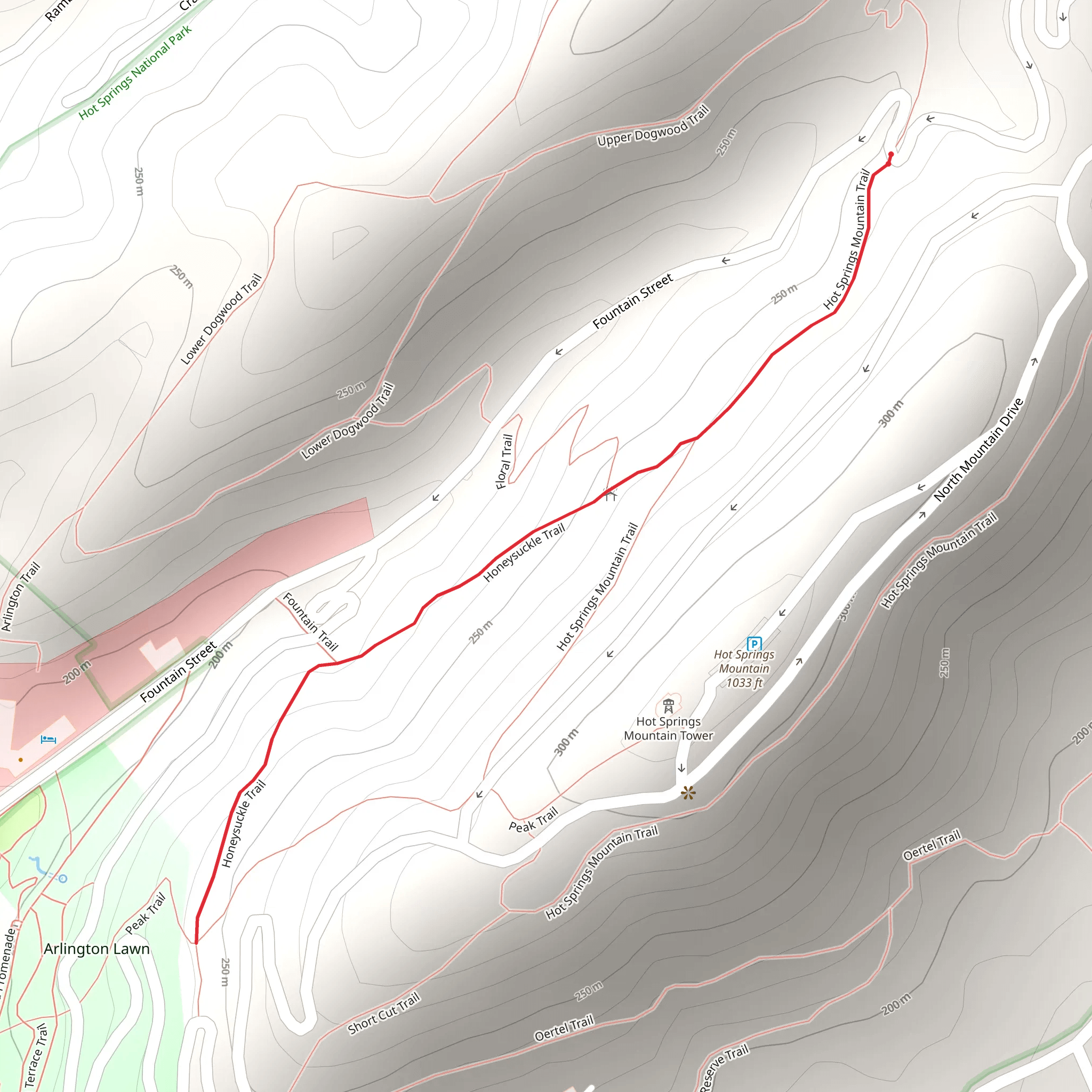 Honeysuckle Trail mobile static map