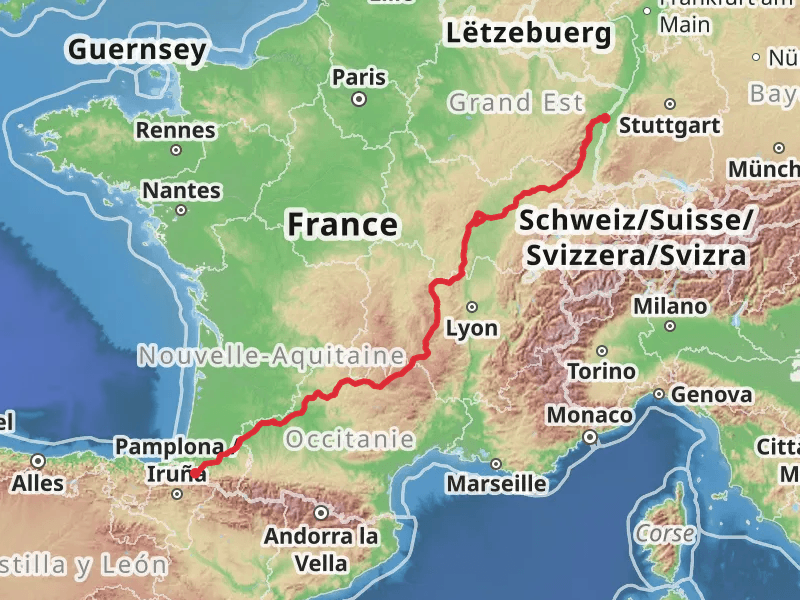 Camino Strasbourg-Saint Jean Pied de Port via Le Puy