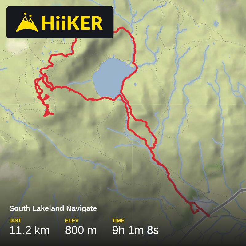 A map preview of the recording South Lakeland Navigate.