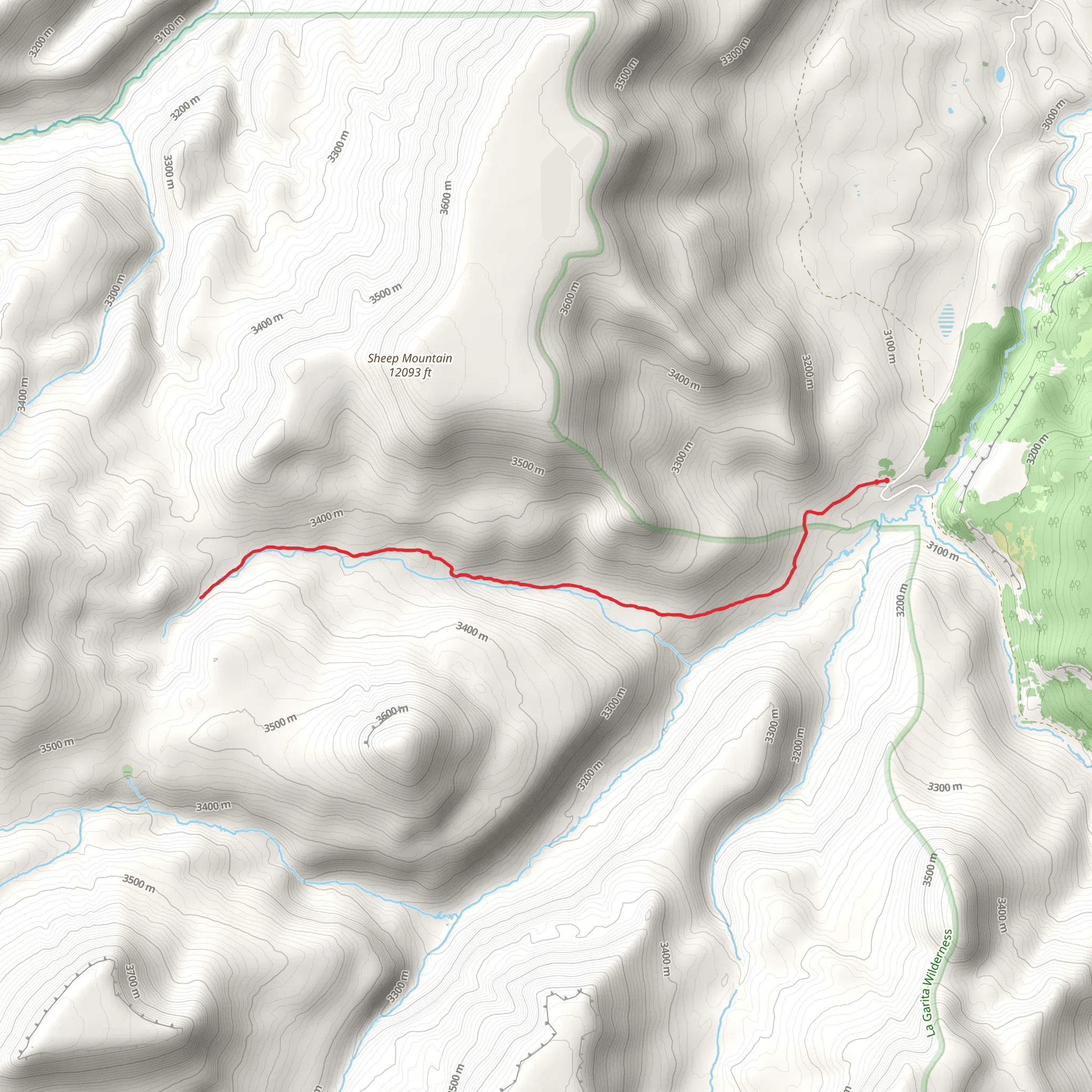 Unknown Creek Trail mobile static map