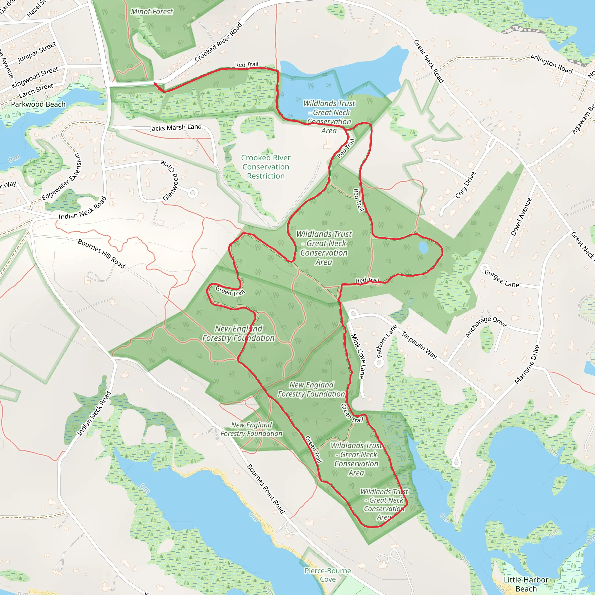 New England Forestry Foundation Loop Trail mobile static map