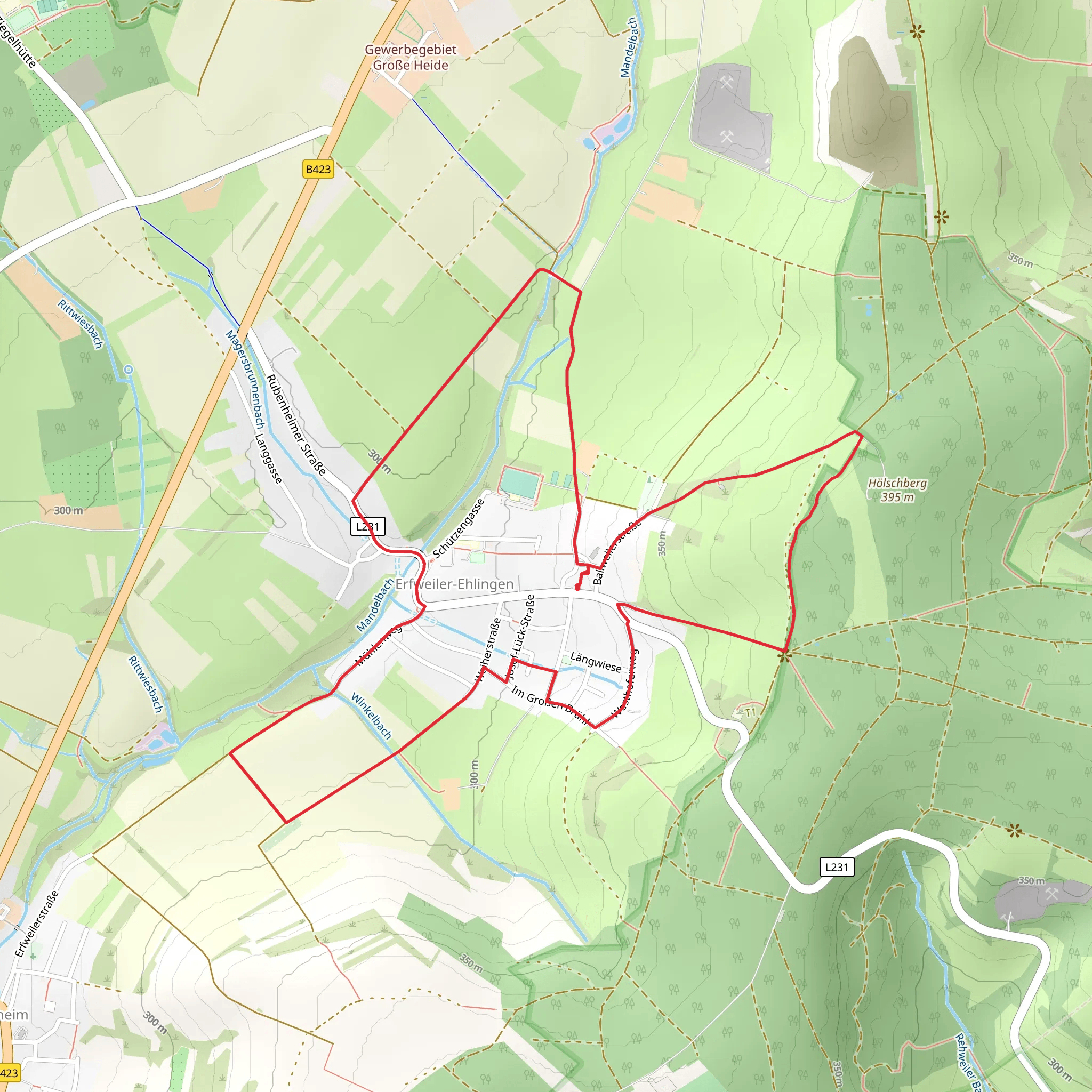 Kneipprundwanderweg Erfweiler Ehlingen mobile static map