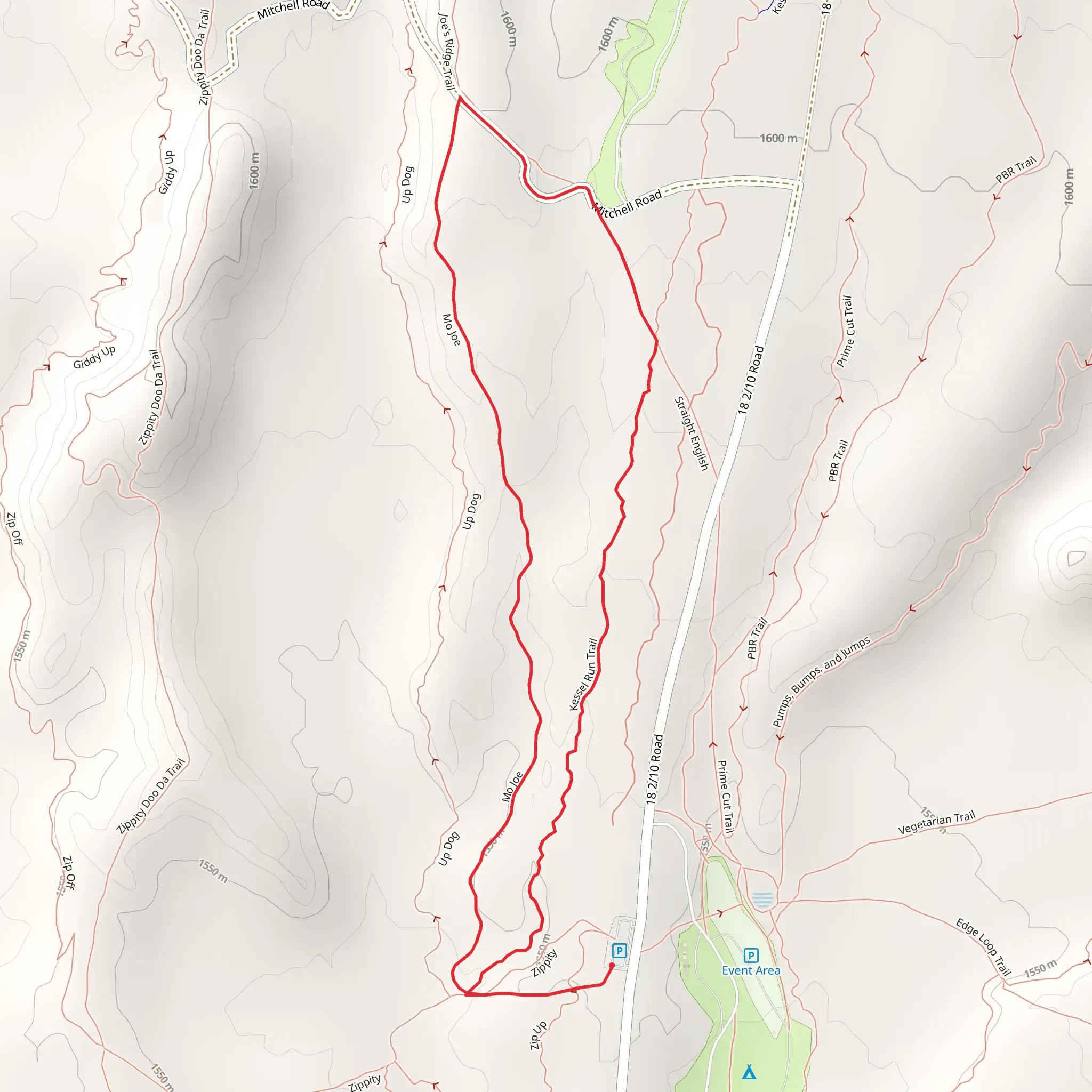 Mo Joe - Kessel Run Loop Trail mobile static map