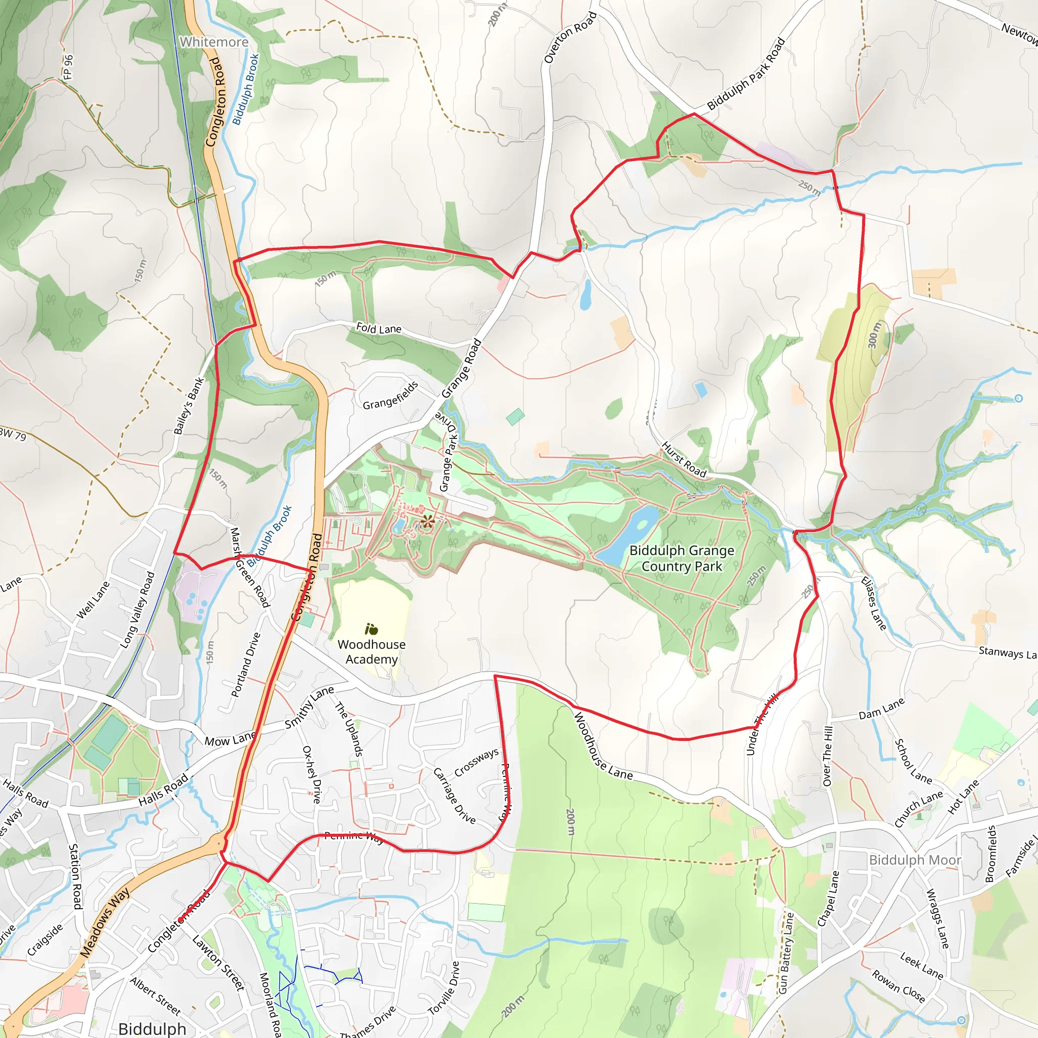 Bailey's Wood via S M Walk mobile static map