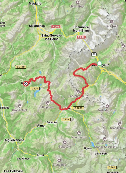 Courmayeur Trail Running mobile static map