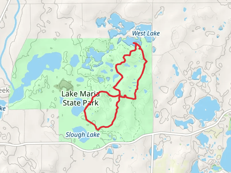 Putnam Lake via Big Woods Loop and Anderson Hill Loop