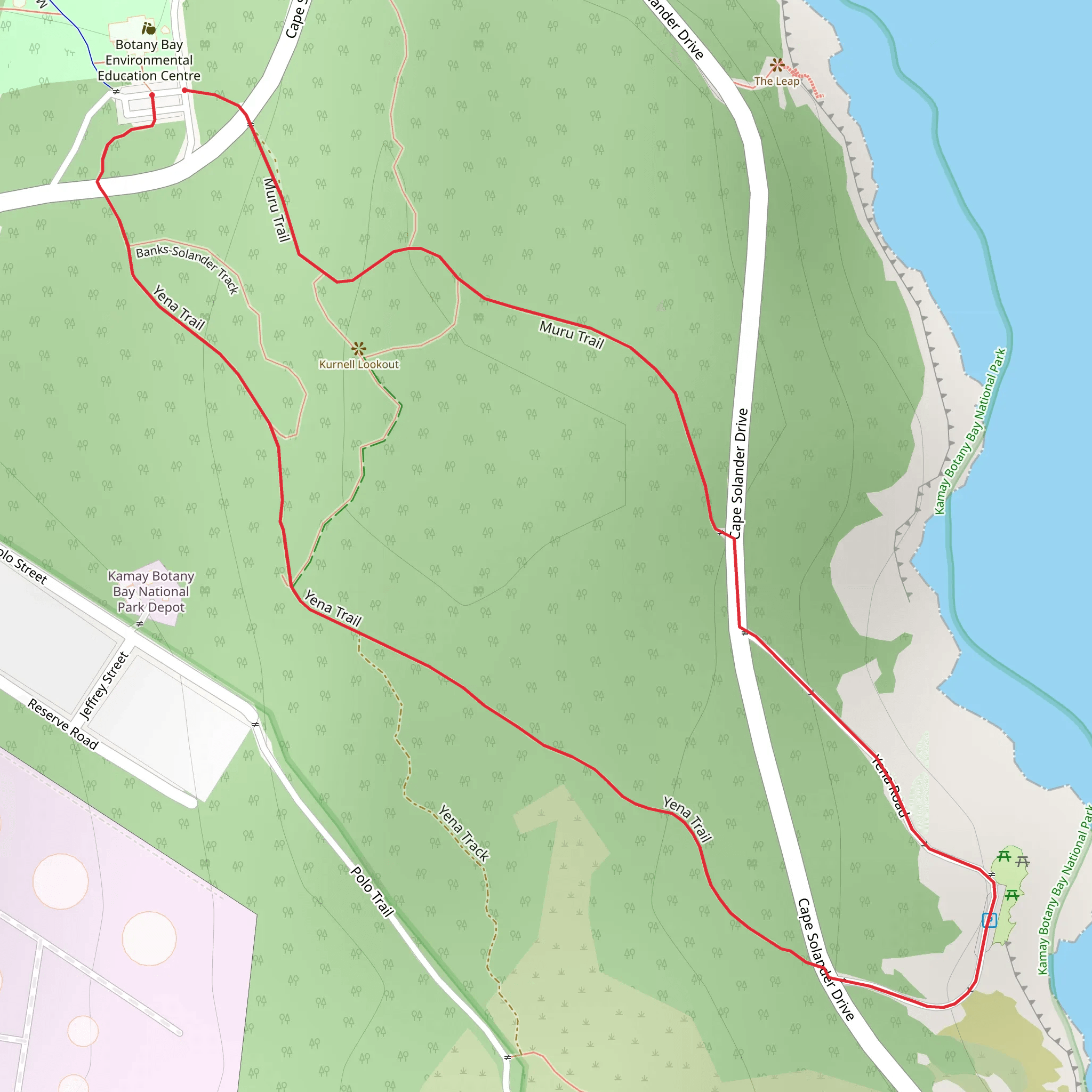 Muru and Yena Tracks mobile static map