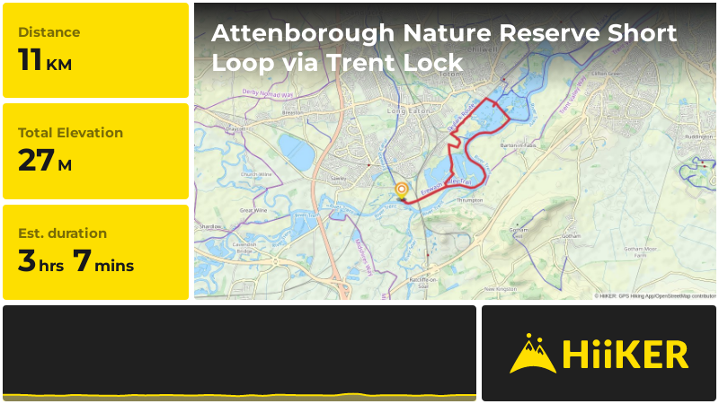 Attenborough Nature Reserve Short Loop via Trent Lock | Derbyshire | E