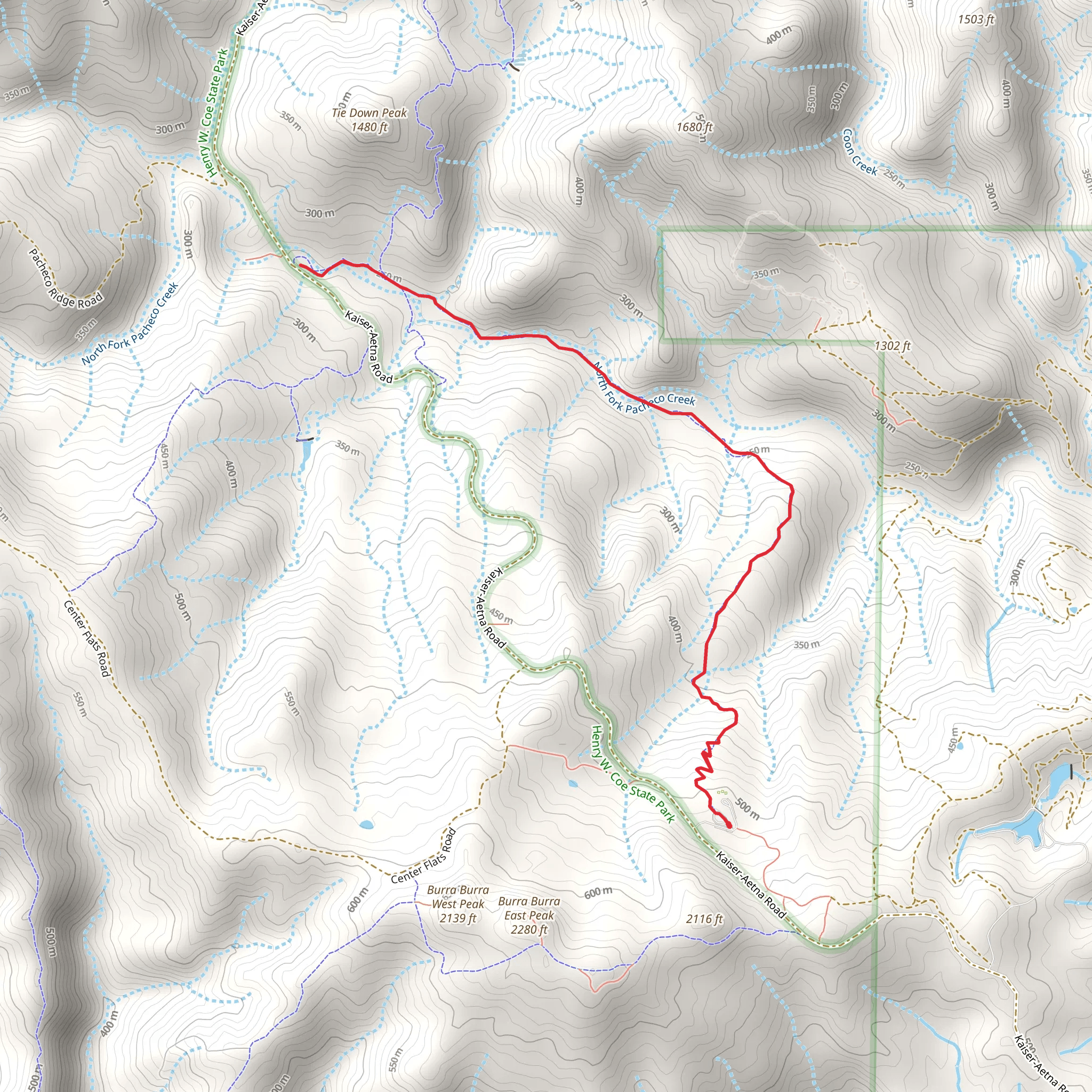 Mack's Corral Trail and North Fork Trail mobile static map