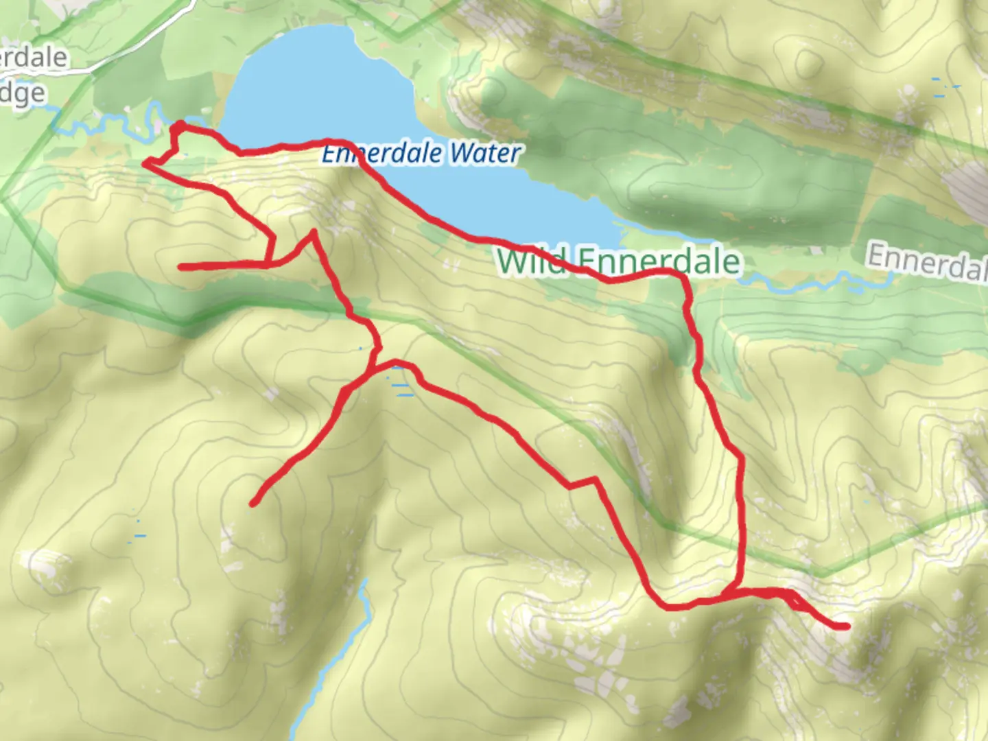 An image depicting the trail Haycock and its surrounding area.