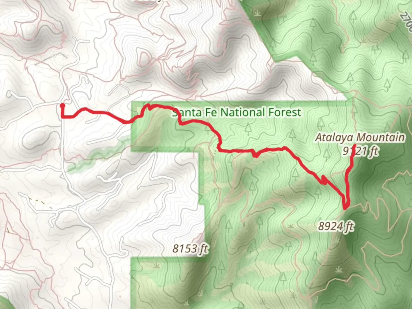 An image depicting the trail Atalaya Mountain Trail and its surrounding area.