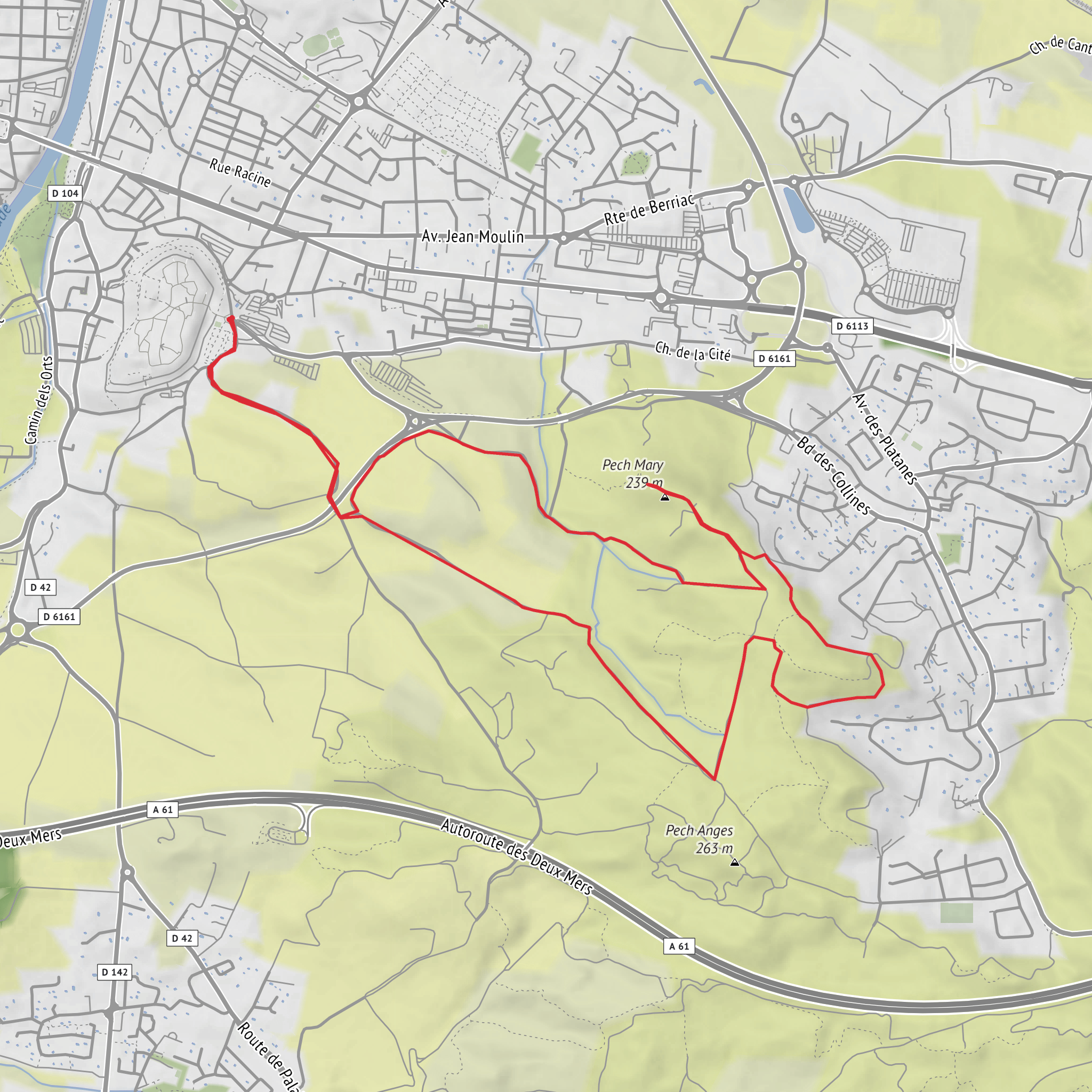 Hike from Carcassonne mobile static map