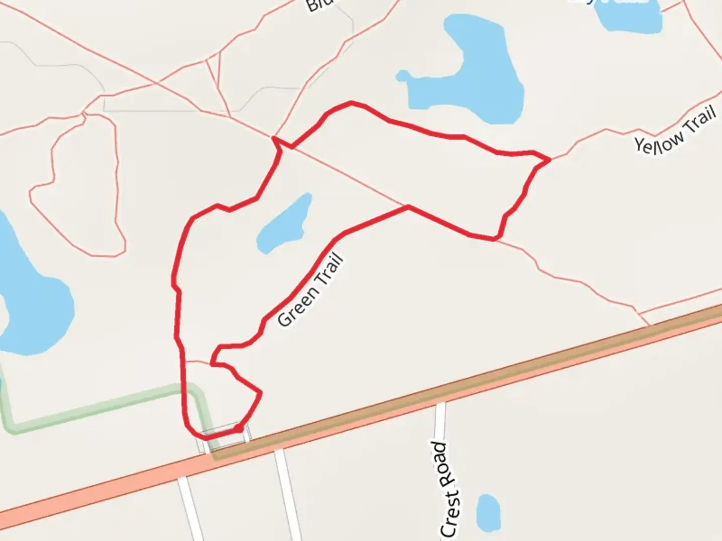 An image depicting the trail Green Trail Loop and its surrounding area.