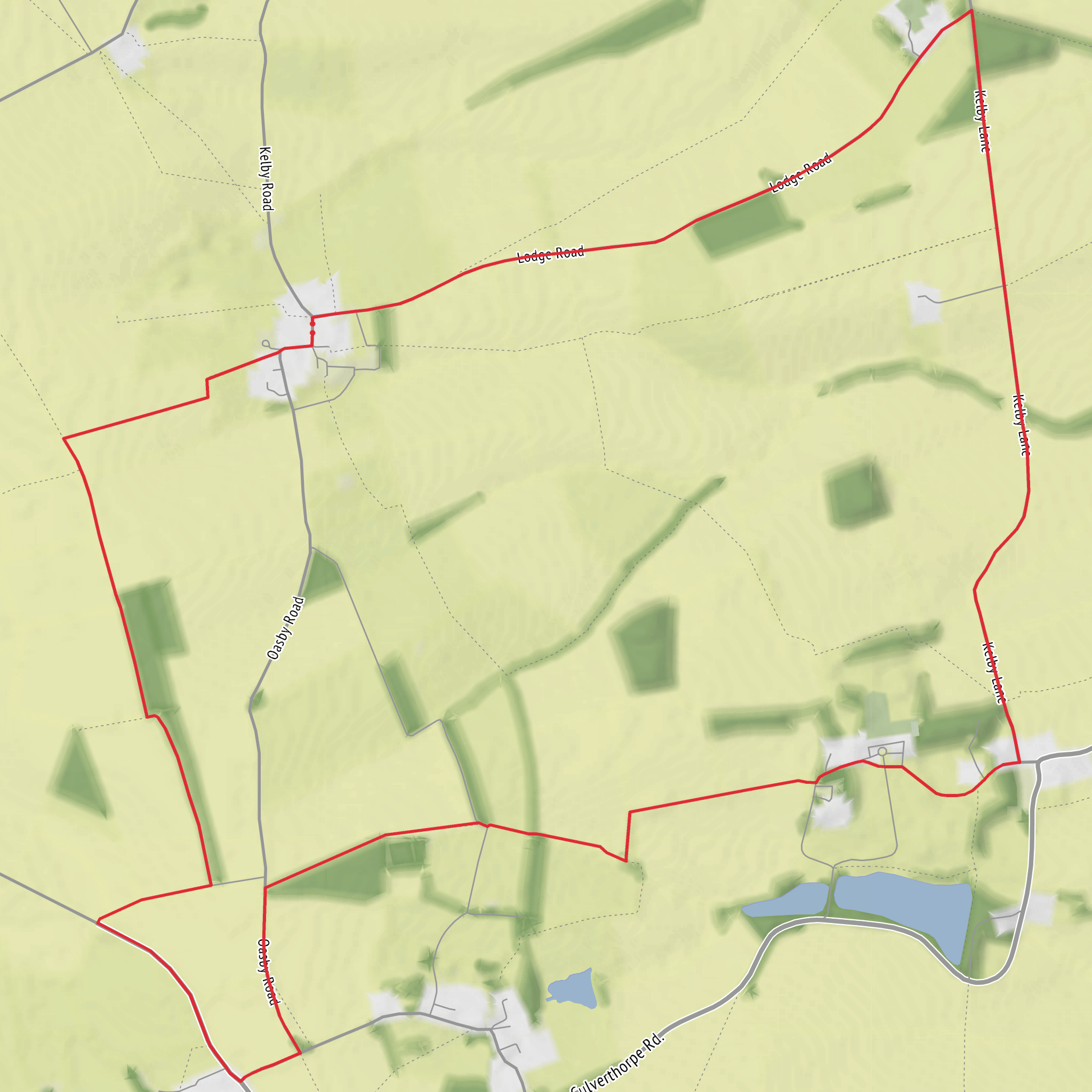Kelby and Culverthorpe Park Loop mobile static map