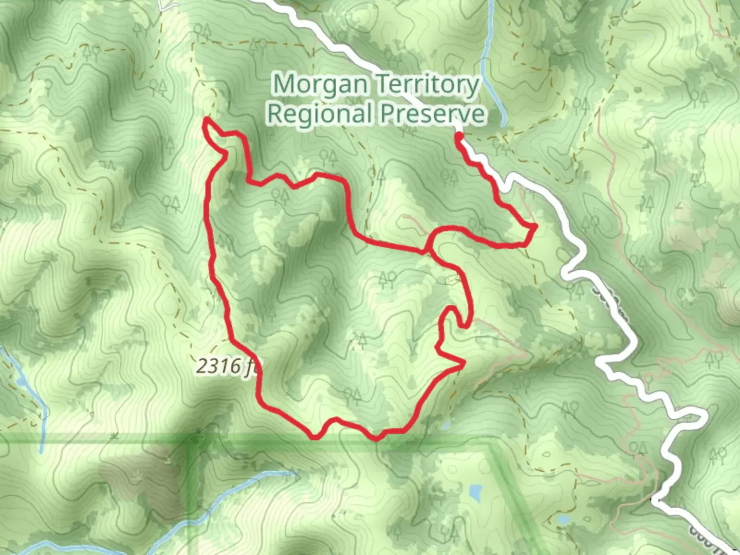 An image depicting the trail Raven - Highland Ridge Loop Trail and its surrounding area.