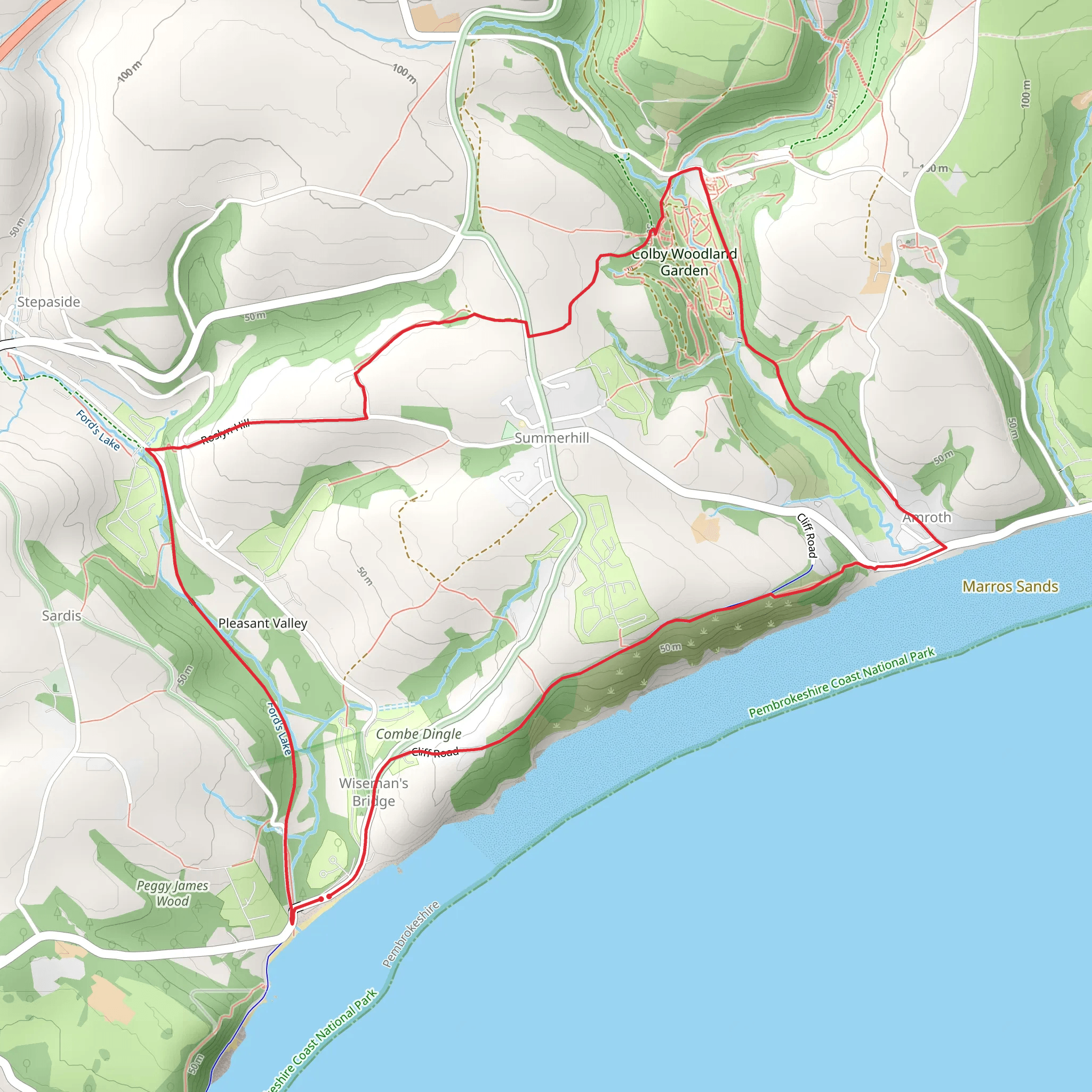 Summerhill - Amroth mobile static map
