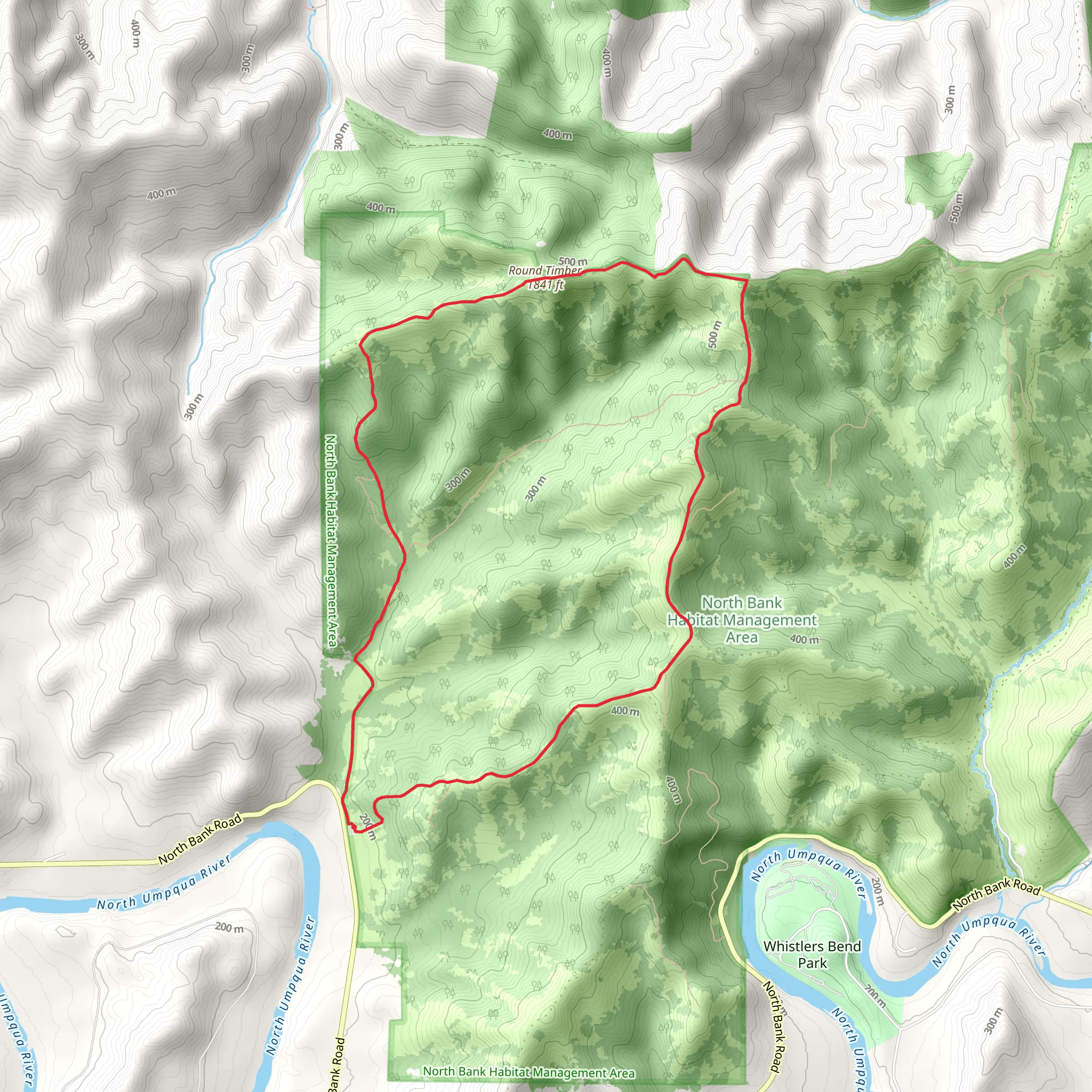 Round Timber Loop mobile static map