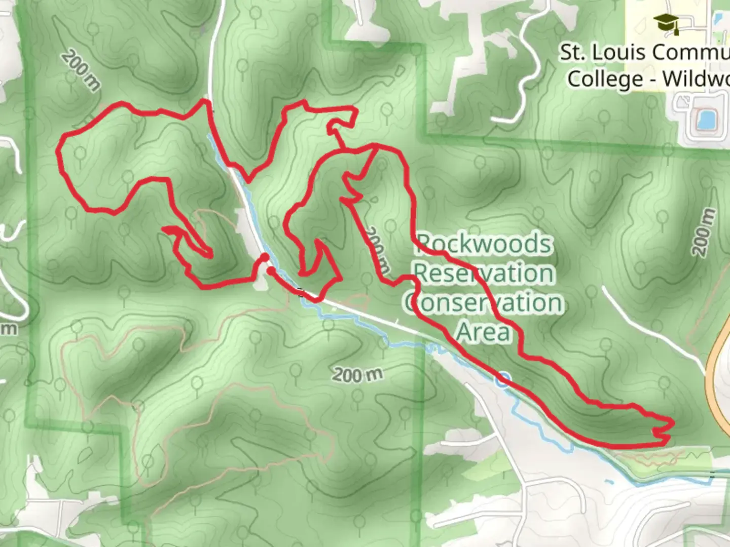 An image depicting the trail Rock Quarry Trail and Lime Klin Loop Trail and its surrounding area.